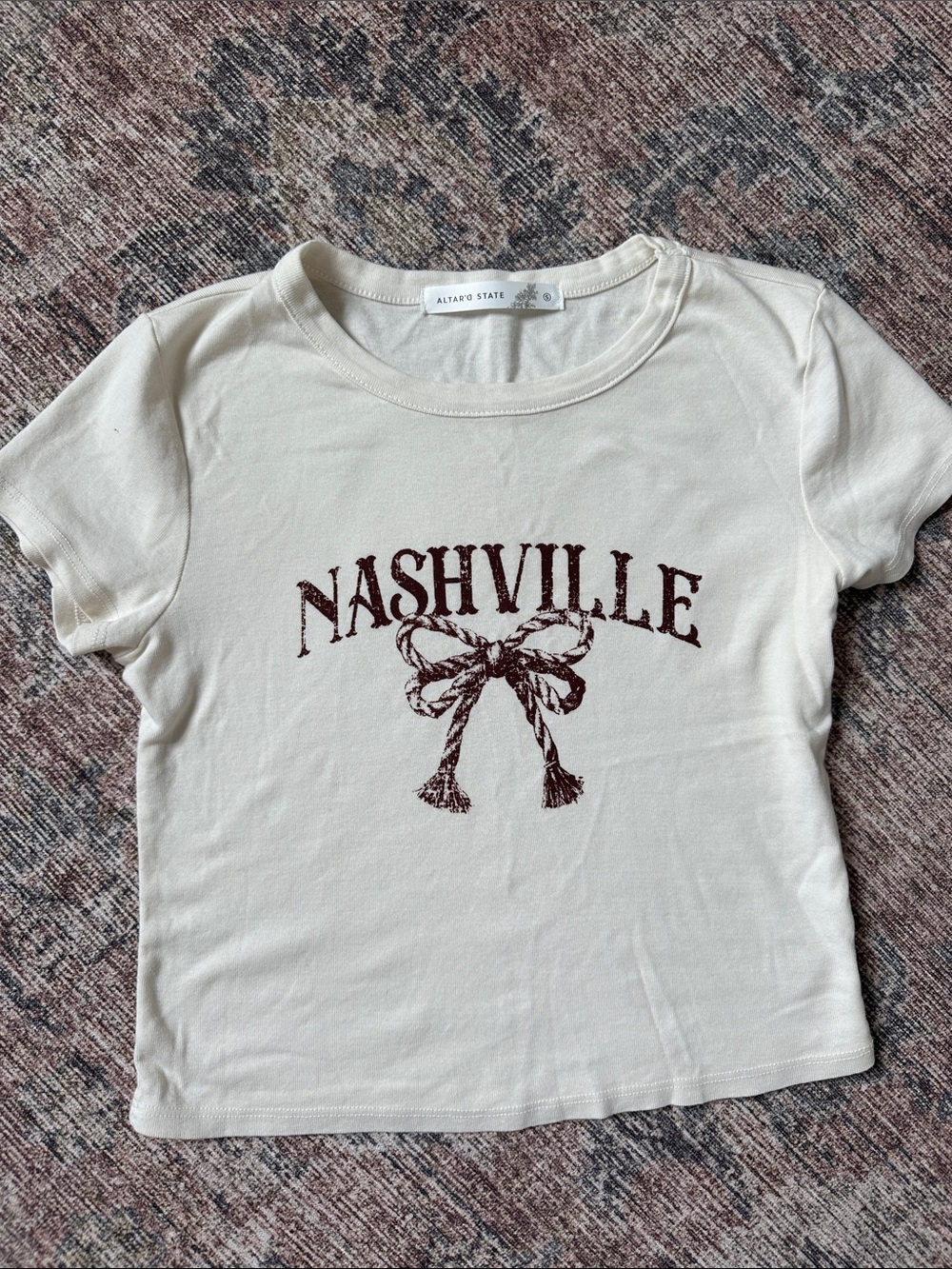 Altar'd State Nashville' Cream Graphic Tee